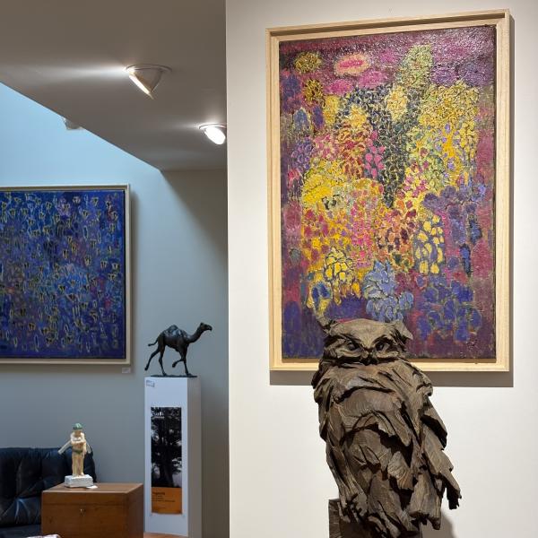 Jacques Dromart - HST "Paysage vertical" 81/54cm + caisse am.