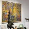 Jacques Dromart - HST "Aurore jaune" 100/120cm + caisse am.